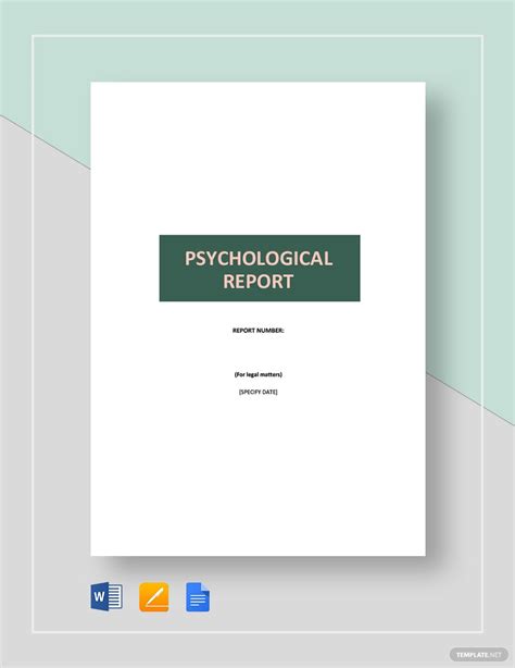 psychological report template google docs